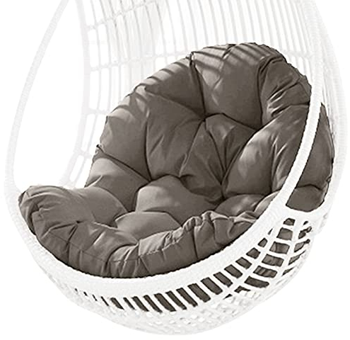 FLBT Outdoor-Gartenstuhl großes Kissen, Rattan-Schaukelstuhl-Kissen, Dickes Stuhlkissen für Ei-Hängesessel, Schaukelsessel, Korbschaukel, für Garten, Terrasse, drinnen, Kissenbezug Remo