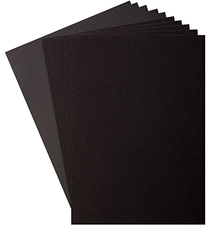 Vaessen Creative 800208-020 Florence Cardstock (216g/m²) & Glitzerpapier (250g/m²), Schwarz, DIN A4, 10 Stück, für Scrapbooking, Kartenherstellung, Stanzen und andere Papierbasteleien