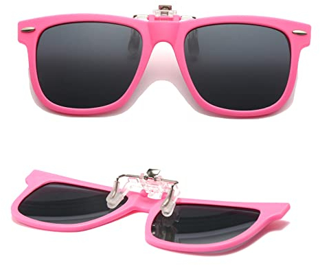 Long Keeper Sonnenbrillen Aufsatz Brille Polarisiert - Kinder Sonnenbrillen Clip Kinderbrille für Brille, Brillenträger, mit UV Schutz für Jungen Mädchen