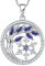 YL Lebensbaum und der Schneeflocke Halskette 925 Sterling Silber Dezember Geburtsstein Tansanit Zirkonia Anhänger für Damen