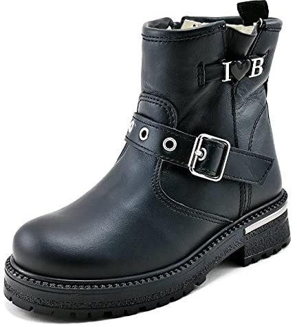 Balducci VAIN1032 - Stivaletti Anfibi in Pelle, Nero