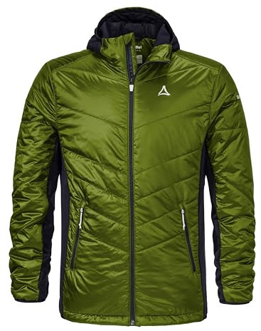 Schöffel Herren Hybrid Jacket Stams M, wasserabweisende, atmungsaktive Outdoorjacke, Funktionsjacke mit 4D BODY MAPPING und recycelter Wattierung, calla green, 56