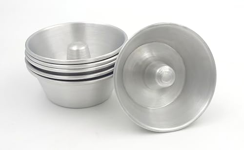 Mali's 43108 - Moldes para mini jabarinas y babas, 6 mini moldes, Ø 7 cm x H 2,8 Cm, aluminio