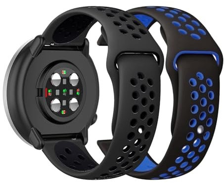 LXURY 2 Stück Silikon Armbänder für Polar Unite/Polar Pacer Armband Einstellbar Weiches Atmungsaktiv Band für Polar Unite/Pacer Sport Ersatzarmband Kompatibel mit Polar Unite/Pacer Uhrenarmband (2)