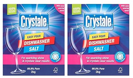 2 x 2kg Dishwasher Salt Limescale Remover Glasswear Cleaner