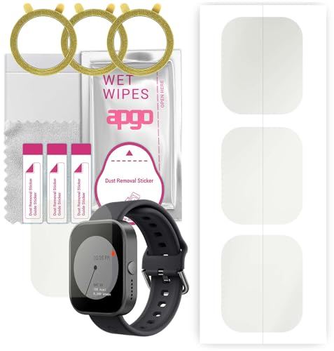 apgo 3 Stück Schutzfolie, Matt, kompatibel mit CMF by Nothing Watch Pro Smartwatch, Hydrogel Displayschutzfolie mit Positionierhilfe, Displayfolie, robust und kratzfest