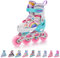 meteor® Inlineskates 4in1 Kinder Inliner Rollschuhe Roller Blades Quad Skates Carbon Kinder Inlineskates Verstellbar Schuh Big Wheels