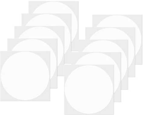 YIKIADA Weiß Klebepunkte Aufkleber 152 mm Vinyl Selbstklebende Wasserdicht Punkt Etiketten Abnehmbar Runde Bodenaufkleber für Büro Schule Kinder 10 Stück