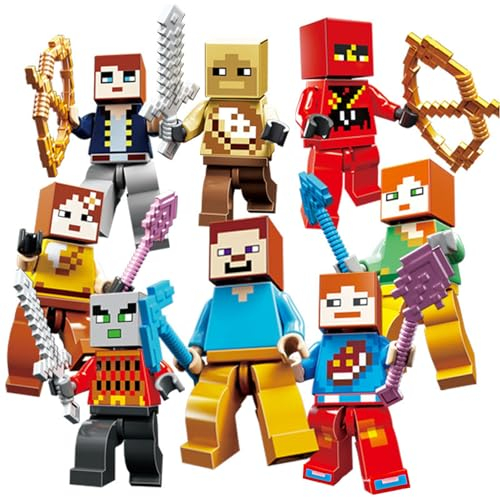 8pcs Cake Toppers Cake Decorations, 3D Happy Birthday Topper for NTN Game Cupcake Toppers Happy Birthday Cake Decorations for Kids