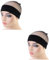 FRCOLOR Pack of 2 adjustable headbands, black hair band, adjustable hair band, women's headbands, wig headband, hair band, wig accessories, mesh fabric, net set