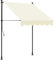 vidaXL Markise, Klemmmarkise Einziehbar, Sonnenmarkise für Balkon Garten Terrasse, Balkonmarkise Einstellbare Höhe, Creme 150x150cm Stoff Stahl