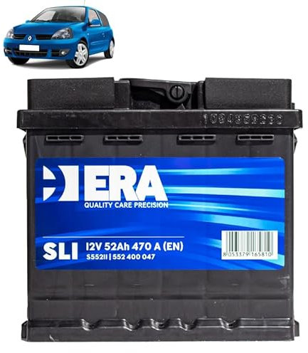 Batteria 50Ah per Renault Clio II 1.2 1.6 benzina 1.5 dci gasolio 1998-2005
