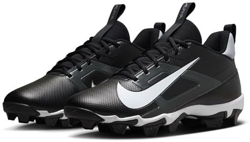 Nike Alpha Menace 4 Shark Football Cleats (Wide) (Black, US Footwear Size System, Adult, Men, Numeric, Wide, 10)