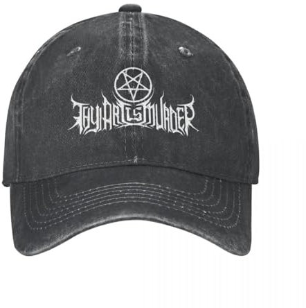 CIZIEOE Baseball Kappe Thy Art is Murder Logo Baseballkappe Outfits Klassische Distressed Washed Vintage Deathcore Band Papamütze Unisex-Stil Outdoor Sommer Geschenk