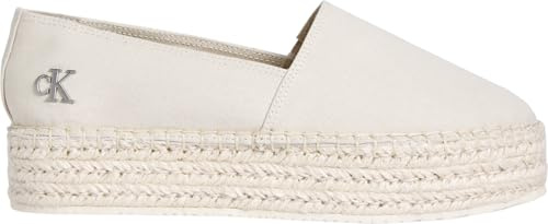 Calvin Klein Damen Flatform Esdparille Mg/Hdw Yw0Yw01737 Espadrilles, Beige (Turtle Dove), 40 EU