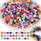 Yoofun 300pcs 12mm Silicone Lentil Beads - Multicolor, Necklace, Bracelet, Keychain Making Kit with 2m Elastic Cord