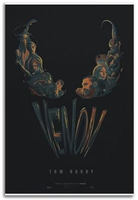 nshdahns Venom Poster, Wandkunst, Vintage-Kunst, Raumdekoration, ästhetisches Schlafzimmer-Poster für Schlafzimmer, 30 x 45 cm, ungerahmter Stil