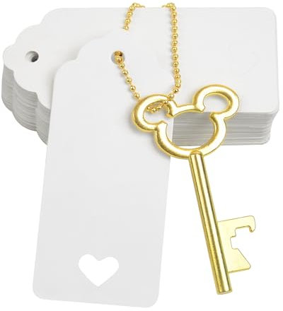 Set di 52 apribottiglie con scheletro vintage, con biglietto e catena, per feste, matrimoni, bomboniere, portachiavi in metallo, accessori di compleanno, regalo per ospiti, decorazione (oro antico)