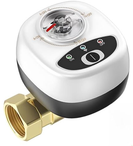 Mulcort WiFi Watervalve Interrupteur automatique Vanne à bille intelligente Grade d'étanchéité IP65 Contrôle APP à distance sans fil Compatible avec Alexa Google Assistant et Santé pour le