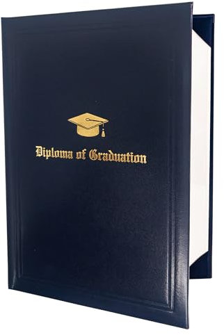 GraduatePro A4 Urkundenmappe Absolvent Zertifikat Halter Schutzhülle Pappe Diplom Dokument Cover Marineblau