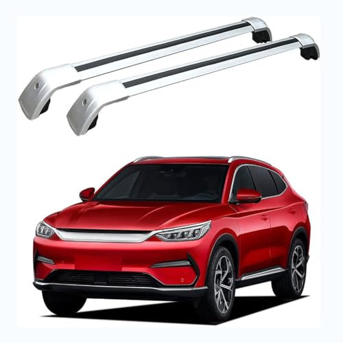 LWKJDHS Dachgepäckträger für VW Polo Type AW 6C 6R 9N3 9N 6N2 6N 86C 2F 86, Aluminium-Dachträger-Querträger Auto Gepäckablage Dachträger Bündige Autozubehör,Silver