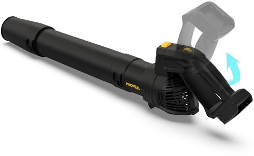 Souffleur de feuilles sans fil jusqu'à 500 CFM, 210 km/h, compatible avec batterie DeWALT 20 V Max, 5 modes de vitesse, 2 angles réglables, souffleur électrique léger pour l'entretien de la pelouse,