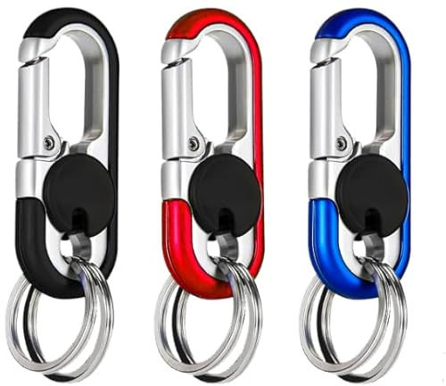 HhBdy 3 Pcs Keyrings for Men,Bottle Opener Key Ring Quick Release Keyring
