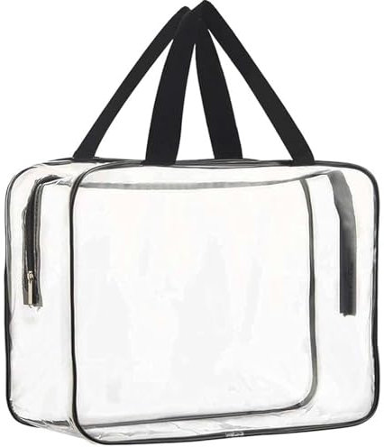 Toy Storage Bags Clear Makeup Bags Large Toy Storage Bags With Waterproof Transparent Cosmetic Bags Portable Travel Luggage Small Clear Handbag Purse Travel Accessory, Clear, Fashion.