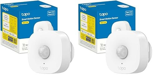 TP-Link Tapo T100 Smart Motion Sensor, Sensore di Movimento Intelligente, Rilevamento ad Ampio Raggio(120°,7m), Luce Attivata dal Movimento, Avvisi Istantanei, Risparmio Energetico, Hub Obbligatorio