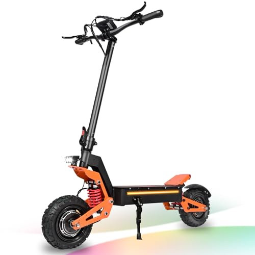 RAYI Elektroroller für Erwachsene mit Doppelmotoren (85 Performance), Reichweite 120 km, Geländeräder 11 Zoll, Batterie 60V/38Ah (6000V-Serie)
