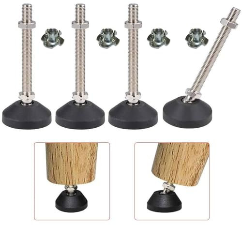 Uni-Fine M8 x 100 mm Ø 50 mm - Vis de réglage - Pied de meuble - Peut supporter 450 kg - Pieds réglables - Vis réglables - Pied réglable - Inclinaison maximale de 15 °