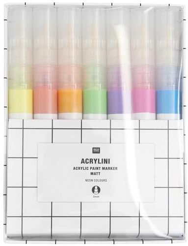 Acrylini Marker Set Neon Colours, 7 Farben