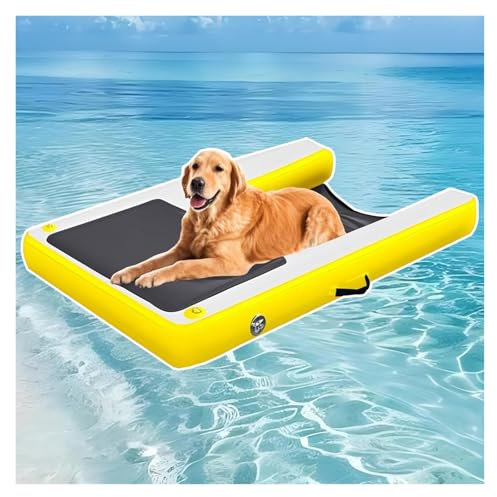 rampe de piscine pour chien Rampe Flottante Pour Chiens, Rampe D'accès À L'eau Réutilisable, Pliable Et Antidérapante, Échelle Flottante Portative Pour Chiens Nageant Avec Des Animaux Jusqu'à 105kg, M