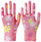 Gloves Gardening Labor Wear Multi Color Work Printing Coating Multipurpose (Hot Pink, One Size)