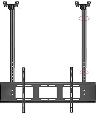 Soporte de Pared para TV, Soporte de TV con inclinación de Doble Barra, Soporte de TV Ajustable, Soporte de TV de Techo, Apto para Pantallas LED Grandes de 55 a 86 Pulgadas, VESA 800 x 400 mm