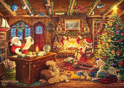 Schmidt 58794 Santa prüft die Wunschliste Puzzle 1000 Teile | Thomas Kinkade