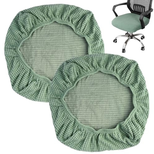 2 Stück Stretchbarer Bürostuhlbezug 38–50 cm, Universell Sitzbezug Stuhl, Waschbar Sitzkissen Hussen, Wiederverwendbar Dehnbar Stuhlbezug Sitzfläche für Bürostühle, Esszimmerstühle, Barhocker