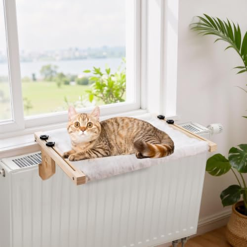 Finkow Tumbona calefactora para gatos, 41 x 16,3 x 6,5 cm