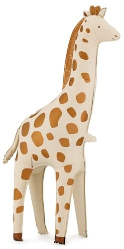 PartyDeco® FB391 Folienballon Giraffe 114x49cm stehend mit Luftfüllung - Ballon mit Standfuß - Luftballon Geburtstag Safari Tierballon - Ballon für Feste - Braun Beige