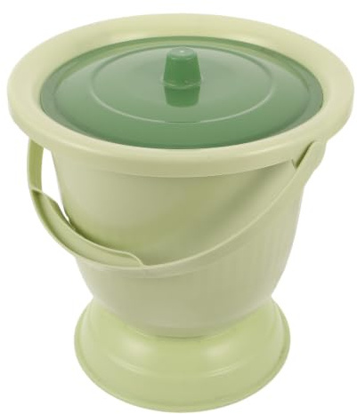 Homoyoyo Pipi Eimer mit Deckel Kunststoff Eimerform Geruchsdicht mit Ergonomischen Griffen Tragbare Nottoilette für Schwangere und Behinderte für Camping und Zuhause