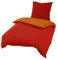 Kinzler B-10133/38 Mikrofaser-Fleece Wende-Bettwäsche Uni/Uni 80x80 + 135x200 cm, Terra