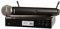 Shure BLX24R/SM58 UHF Wireless Mikrofonsystem für Kirche, Karaoke, Gesang - 14 Stunden Batterielaufzeit, 100m Reichweite | SM58 Handheld-Gesangsmikrofon, Einzelkanal-Rack-Mount-Empfänger | S8 Band