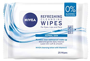 NIVEA Refreshing Make-Up Wipes with Vitamin E (Pack of 6, 150 Wipes)