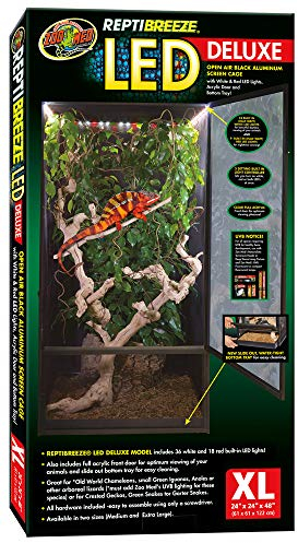 Zoomed NT-17E ReptiBreeze Deluxe 61 x 61 x 122 cm - Alumnium-Gaze-Terrarium inklusiv LED-Beleuchtung