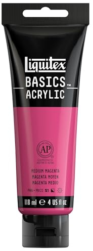 Liquitex BASICS Acrylic Paint, 4-oz Tube, Medium Magenta