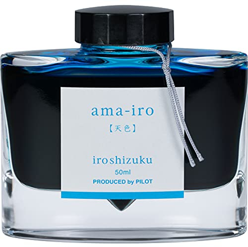 Pilot Iroshizuku 69226 Füllfederhalter-Tinte, Ama-Iro, Hellblau, 50 ml Flasche
