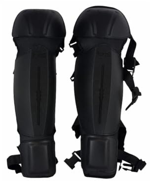 AMA Gambali Protettivi per Decespugliatore con Design Comfort, Colore Nero, Adatti per Giardinaggio, Materiale Antiurto