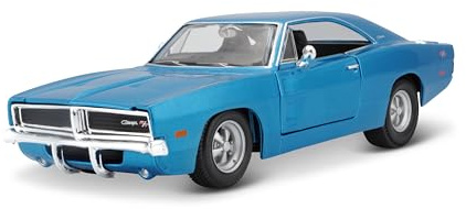 Maisto 1969 DODGE CHARGER R/T Classic Super Car – 1:25 Scale – Incredibly Detailed Die-Cast Replica Collectible Model Vehicle, Silver