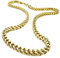 MunkiMix 6MM Breit Rostfreier Stahl Wasserdicht Kette Halskette zum Männer Frauen Jungs Mädchen Kubanische Gliederkette Halsketten Dick Metall Fuchsschwanz Ketten (Gold Farben, 550MM Lange)