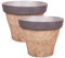Muddy Hands Diablo Brown Large Plant Pot Tall Round Square Plastic Flower Tree Planter (2, 46 Litre)